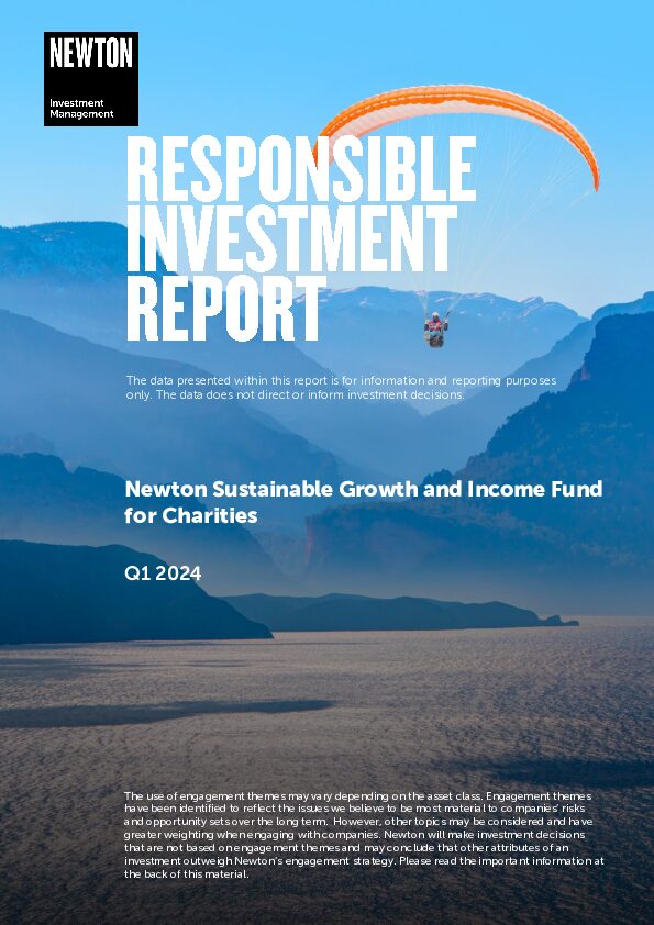 RI report Sustainable growth and income fund for charities
