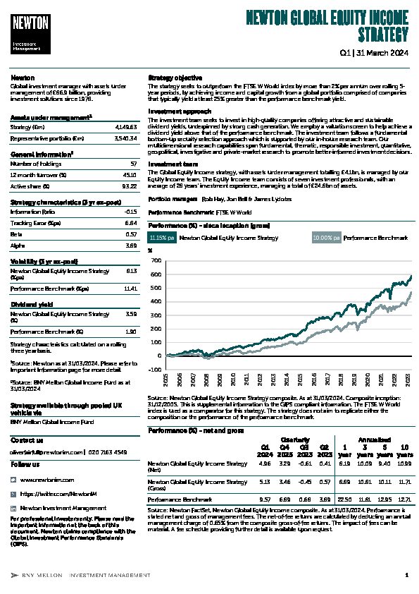 UK Inst Global equity income strategy factsheet