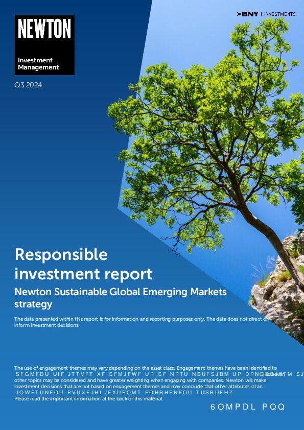 RI report Sustainable Global Emerging Markets